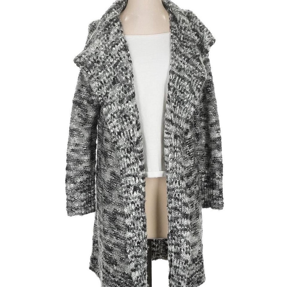The Limited Black and White Knit Cardigan